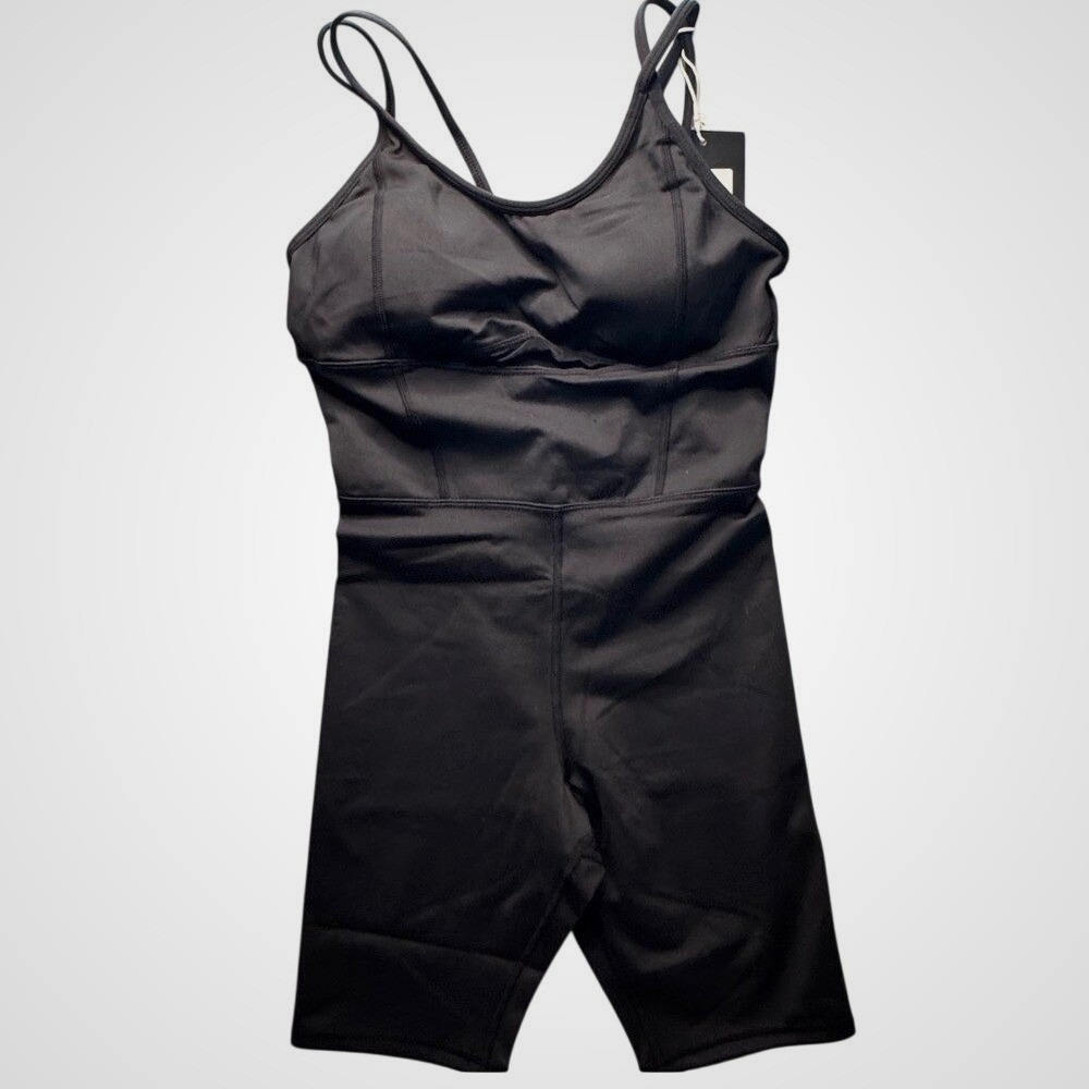 LOVESOFT Active‎ Romper Black Strappy Back Mesh Cutout Athleisure Sporty Small